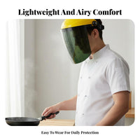 Anti-Splash Head-Mounted Face Visor Lightweight Full Face Visor Adjustable Headband for Welders, Professionals, Cutting, Kitchen, Workshop