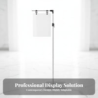 Cross-Shaped Sign Holder Telescopic Design L-Shaped Advertising Stand Stable Base Adjustable Floor Poster Stand for Supermarket, Retail Store