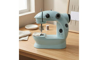 Mini Desktop Sewing Machine Top Thread Guide Tabletop Sewing Machine Home Appliance Electric Light Blue