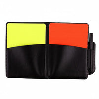Writing Instrument Included Caution and Dismissal Card Card Set Note Paper Referee Warning Cards Leather Case Football Referee Card Wallet Portable for Referees