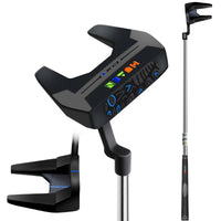 Non-Slip Grip Putter with Aiming Line Portable Alignment Putter Sleek Design Golf Start Line Practice Aid Instant Feedback for Practice Green