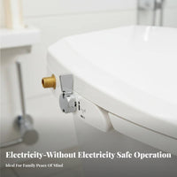 Posterior and Feminine Wash Self-Cleaning Bidet Seat Retractable Nozzles Self-Cleaning Bidet Easy to Clean Ergonomic Design for Homeowners, Families, Seniors, Restroom, Home, Apartment