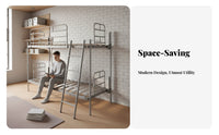 Foldable Stacked Sleeper Sleeper Space-Saving Vertical Bed Folding Design Bunk Design for Students, Children, Bedroom, Dormitory, Guest Room