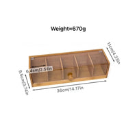 Flip-Top Design Clear Lid Tea Storage Organizer 5 Compartment Tea Bag Holder for Kitchen