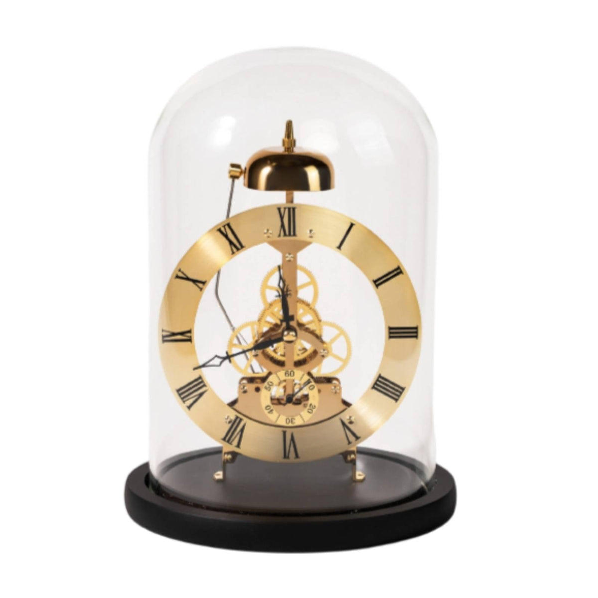 Clock with Clear Dome Roman Numeral Dome Clock Elegant Mechanical Desk Ornament for Study