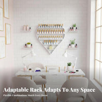 Heart-Shaped Nail Polish Holder Space-Saving Display Shelf Multi-Layered Organizer Rack for Salon Owners, Cosmetic Aficionados, Spa, Changing Area