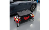 Creeper Seat with Tool Tray Padded Rolling Stool Heavy Duty Garage Stool with Tool Tray for Hobbyists