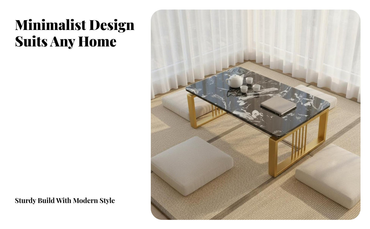 Light Luxury Japanese Design Kang Table Modern Design Tatami Floor Desk Space-Saving Japanese Floor Table Multi-Functional for Minimalists, Apartment Dwellers, Homeowners, Small Areas, Living Room, Bedroom