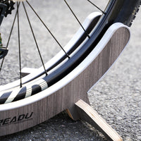 Scratch-Resistant Wooden Bike Stand Curved Wooden Bike Rack Indoor Bike Storage Rack Long-Lasting for Garage