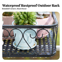 Space-Saving Design Hanging Railing Rack No Drilling Required Balcony Shelf Weather Resistant Plant Holder Adjustable attachments for Apartment Dwellers, Gardeners, Homeowners, window sill, Patio, Porch, Fence