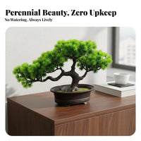 Fake Conifer Bonsai Realistic Look Artificial Bonsai Tree Lifelike Potted Simulation Plant for Office Workers, Gift Presenters, Living Room, Desk