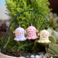 3 Pieces Flower Sheep Ornament Indoor Outdoor Use Sheep Figurine True-to-Life Resin Figurine for Yard