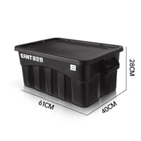 Storage Box with Lid Easy to Carry Car Trunk Organizer Bin Dust-Resistant Large Utility Tote for Campers