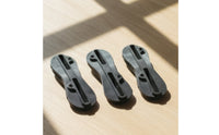 3 Pieces Ribbed Surfboard Fin Slot with Screws Solid Fin Slot Screw and Plate Easy to Install Replacement Part Lightweight for Surfers, Shapers, Board Building