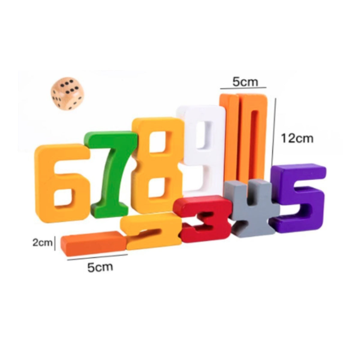 28 Pieces Logical Thinking Development Wooden Number Blocks Parent-Child Interaction Math Learning Blocks Develops Fine Movement Skills
