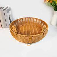 Woven Cat Bed Snug Pet Nest Bed Easy to Clean for Indoor