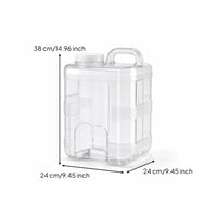 Handled Top Water Hose Set Screw Cap Water Dispenser Container Portable Clear for Outdoor Use