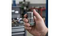Heavy-Duty Hex Socket with Green Band Compact Socket with Knurled Grip for Workshop