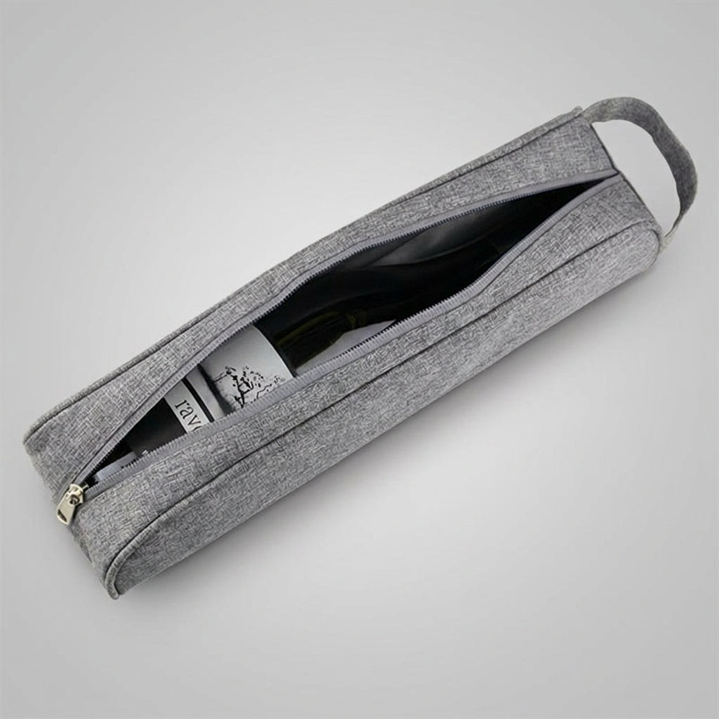 Insulated Gift Bag for Alcoholic Beverages, Cool Bag for Travel and Picnics, Single Bottle Bag with Sturdy Handles