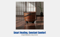 Wooden Foot Bath Barrel, Red Rosewood, Automatic Heating, Insulated, Deep Soaking Tub, Home Foot Spa