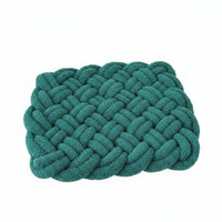 Solid Color Woven Seat Cushion Modern Simple Design Braided Square Cushion Soft and Comfortable for Home Decorators, Students, Sofa, Bedroom