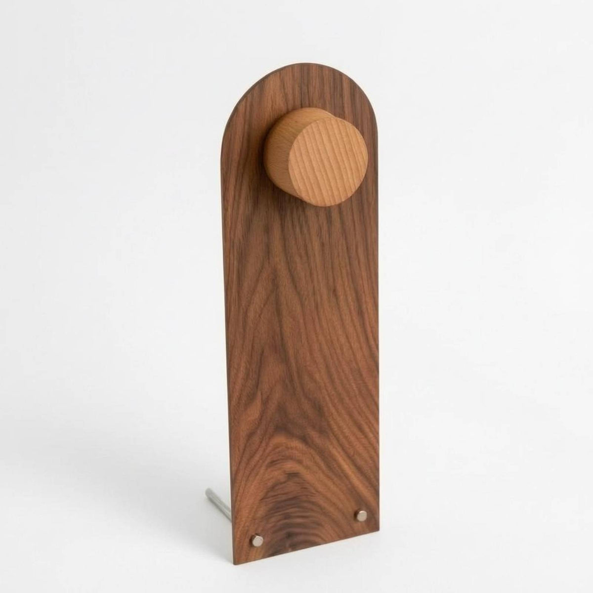 Raised Peg Wooden Necklace Display Stand Metal Feet Walnut Necklace Display Stand Tabletop