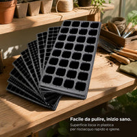 Seedling Starter Trays for Corn, Watermelon, Pepper, and Vegetable Plants, Thickened Plastic Nursery Pots