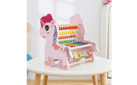 Wooden Unicorn Toy Interactive Bead Maze with Xylophone Tabletop Learning Toy Developmental Activity Center Multipurpose