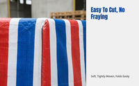 Tricolor Stripe Rainproof Tarp, Thickened Waterproof Sheet, Tear-Resistant, Multi-Purpose Cover