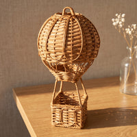 Handwoven Rattan Hot Air Balloon Decoration | Geometric Pattern, for Party and New Year Setup