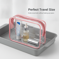 Transparent PVC Cosmetic Bag Waterproof Travel Toiletry Organizer with Zipper