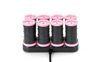 8 Pieces Long-Lasting Curls Heated Hair Rollers with Clips Fast Heating Electric Hot Roller Set Adds Volume and Luster Hot Roller Set Ceramic Technology for Travelers, On the Go, Business Trips