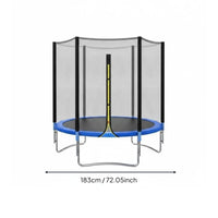 Heavy Duty Large Round Trampoline U-Shaped Legs Trampoline with Safety Enclosure Double Sided Zipper Outdoor Play Equipment for Children, Adults