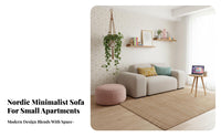Lowsleek sectional Sofa Nordic visual design Living Room Furniture Minimalist & design Upholstered Couch for Families, Homeowners, Studio Flat, Lounge Area