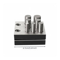 Multi  Hole Disc Cutter Set Multiple-Size Jewelry Circle Punch Tool Metal Disc Punch Block for Goldsmiths, DIY Crafters