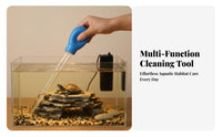 Fish Tank Waste Remover Strong Suction Fish Tank Waste Scooper Multifunctional Aquarium Cleaning Pipette for Aquarists, Turtle Owners, Home