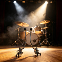 Clamp On Bass Drum Hoop Spur System Anti-Rust Drum Clamp Secure Percussion Mounting Bracket for Drummers, Rehearsal Rooms