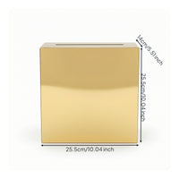 Wedding Card Box Modern Clear Acrylic Card Box Square Shatterproof for Brides, Baby Shower