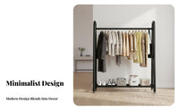 Multi-Functional unrestrictedstanding Coat Hanger with footwear storage shelf Space-Saving Clothing Rack Multifunctional Garment Stand Minimalist Design for Apartment Dwellers, Homeowners, Students, Bedroom, Small Spaces, Entryway, Dressing Area