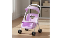 Doll and Pushchair Set Encourages Nurturing Toy Pushcart Great Gift Infant Toy Pram Set for Girls, Young Children, Role Playing