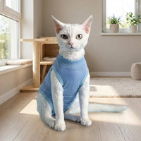 Cat Recovery Suit in Super Elastic Modal, Neuter Spay Suit for Kitten Recovery, Thin Anti-Lick Shirt for Comfortable Pet Post Surgery Care