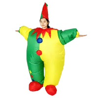 Funny Inflatable Clown Costume Full-Body Clown Suit with Blower Oversized Onesie Easy to Use for Halloween, Parties, Cosplay