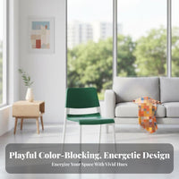 Stackable Design Two-Tsingle Nesting Chair two-tsingle color scheme design Household Furniture Scandinavian Inspired Ergonomic rearrest for Guests, Homeowners, Renters, Dining Room, Kitchen, Balcony, Bedroom