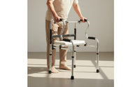 Forearm Support Assistance Device Easy to Use Folding Restorative Assistance Device Sturdy Stainless Steel Walking Frame Mobility Support for Elderly People