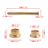 Door Hinge Bushing Repair Kit for Ford Trucks and SUVs, Front Door, Iron, Natural Color
