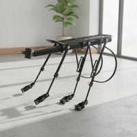 Aluminum Alloy Cycle Rear Rack High Strength Rear Rack with Side Hoops Heavy Duty Bike Luggage Carrier Lightweight for Cyclists, Commuters, Touring, Commuting, Mountain Biking