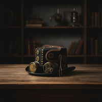 Steampunk Hat with Goggles Costume Top Hat with Goggles Masquerade Headwear for Cosplayers