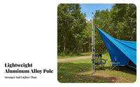 4-Section Aluminum Tent Pole Portable Telescopic Tarp Pole Telescoping Tarp Poles Versatile Extendable Awning Rod for Null