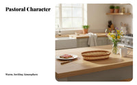 Imitation Rattan Fruit Bowl Decorative countertop Organizer adaptable