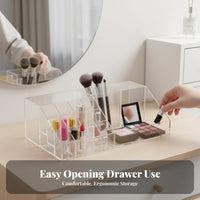 Clear Drawer Box Transparent Design Cosmetic Organizer Easy to Clean for Bedroom